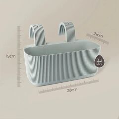 Omnipazar KRS-249 Plastik Pera Askılı Balkon Saksı 3.2 Lt Yeşil 5 Adet