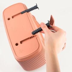 Omnipazar KRS-249 Plastik Pera Askılı Balkon Saksı 3.2 Lt Yeşil 5 Adet