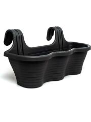 Omnipazar SO-TOM5 Tombik Askılı Balkon Saksı 10 Lt Antrasit 6 Adet