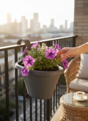 Omnipazar SO-TOM3 Tombik Askılı Balkon Saksı 3 Litre No: 3