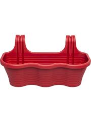 Omnipazar SO-TOM5 Tombik Askılı Balkon Saksı 10 Lt Kırmızı 6 Adet