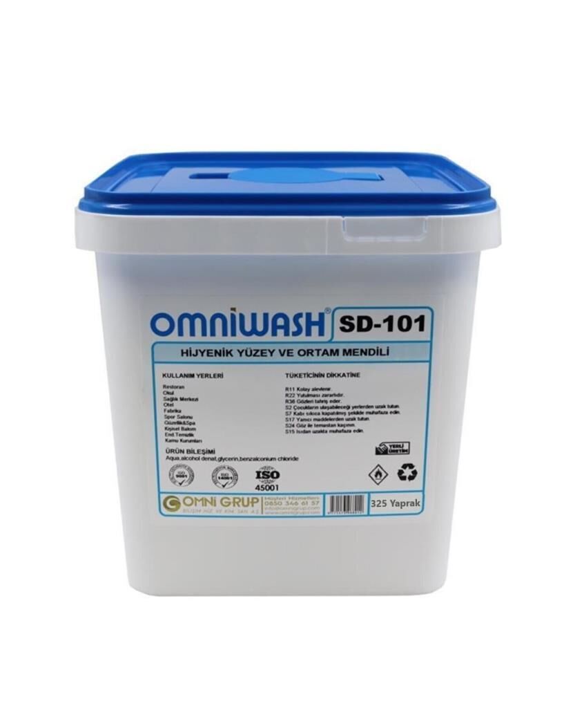 Omniwash SD-101 Hijyenik Yüzey ve Ortam Temizleme Mendili 325 Yaprak