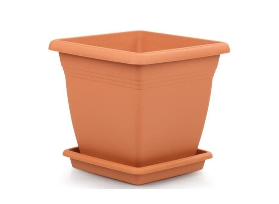 Omnipazar SO-VK06 Villa Kare Tabaklı Saksı 110 lt No 6 Kiremit (108)