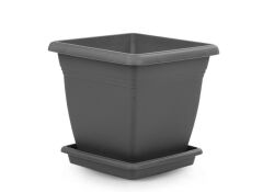 Omnipazar SO-VK06 Villa Kare Tabaklı Saksı 110 lt No 6 Antrasit (116)