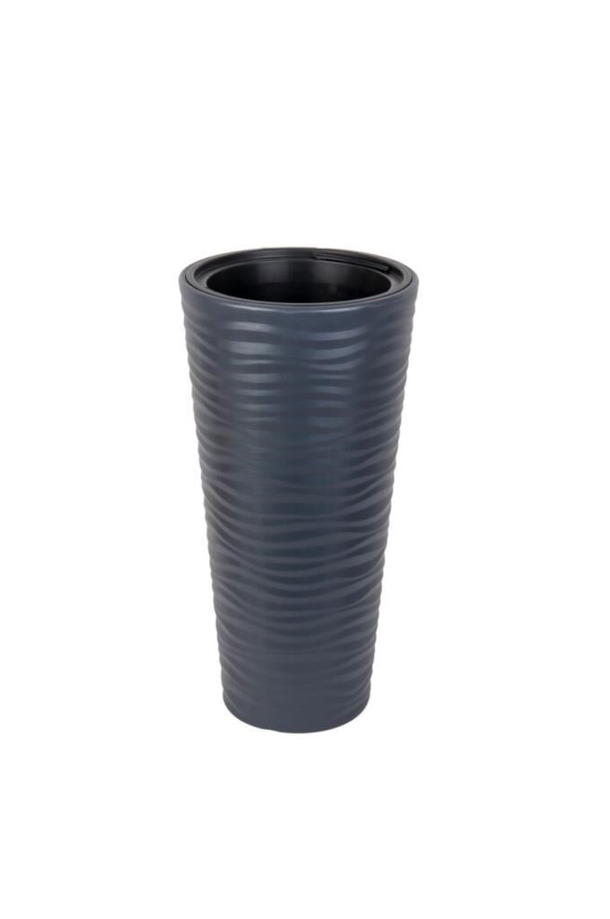 Omnipazar SO-KVT2 Kumsal Vazo Saksı Takımı 9 Litre No 2 Antrasit (116)