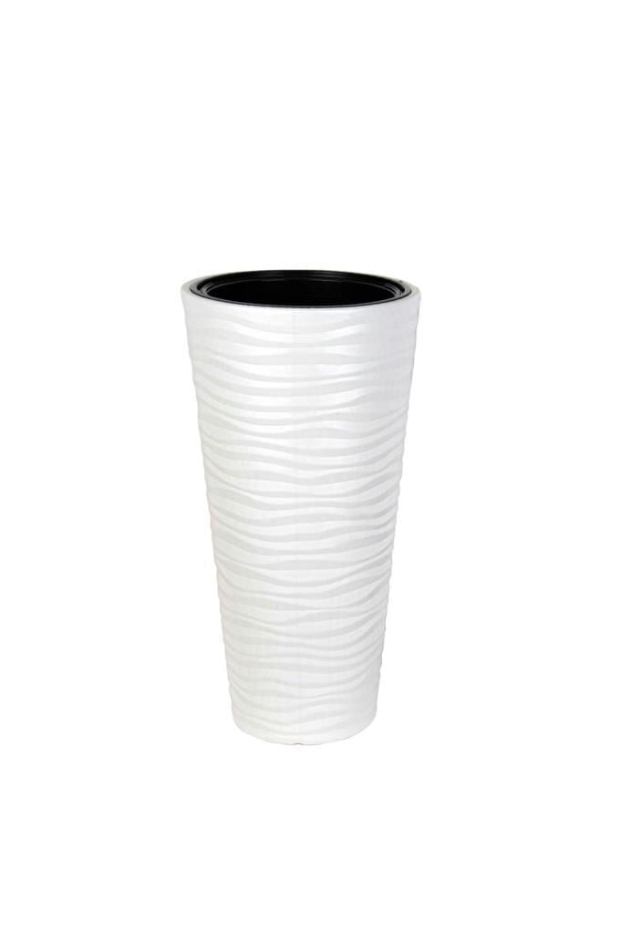 Omnipazar SO-KVT2 Kumsal Vazo Saksı Takımı 9 Litre No 2 Beyaz (110)