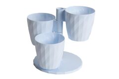 Omnipazar SO-DNC1 Dönence Standlı 3'lü Saksı Takımı No 1