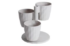 Omnipazar SO-DNC1 Dönence Standlı 3'lü Saksı Takımı No 1