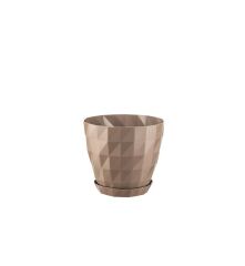 Omnipazar SO-KRT1 Dekoratif Kristal Saksı Takımı 0.6 Litre No 1 Mocha