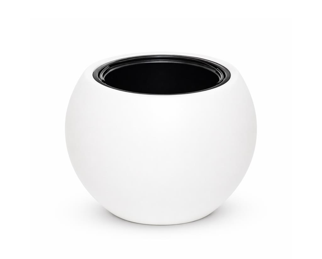 Omnipazar SO-KURS2 Dekoratif Küre Yuvarlak Saksı İç Kovalı 25 litre No: 2 Beyaz