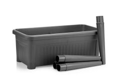 Omnipazar SO-ABS3 Fanuslu Ayaklı Bahçe Yetiştirme Saksı Seti 60 Litre No 3 Antrasit (116)