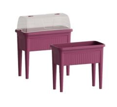Omnipazar SO-ABS3 Fanuslu Ayaklı Bahçe Yetiştirme Saksı Seti 60 Litre No 3 Vişne (102)