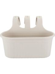 Omnipazar SO-TOM2 Tombik Askılı Balkon Saksı 6.5 Lt Kirli Beyaz 3 Adet