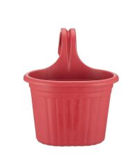 Omnipazar SO-TOM1 Tombik Askılı Balkon Saksı 3 lt Kırmızı 6 Adet