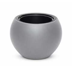 Omnipazar SO-KURS3 Küre Dekoratif Yuvarlak İç Kovalı Saksı 62 Litre No: 3 Antrasit (116)
