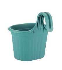 Omnipazar SO-TOM1 Tombik Askılı Balkon Saksı 3 lt Yeşil 6 Adet