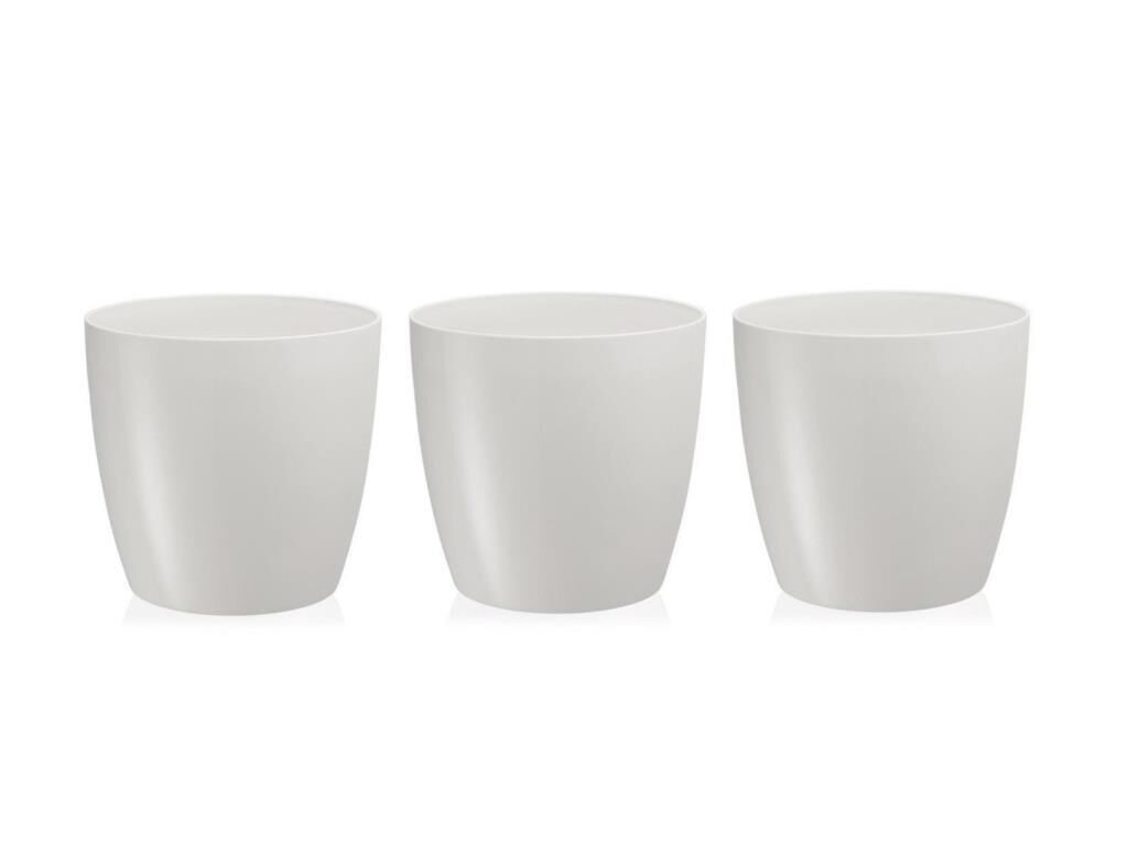 Omnipazar SO-YK05 Yakut Saksı Takımı Separetörlü 22 Lt 3 Adet Kirli Beyaz