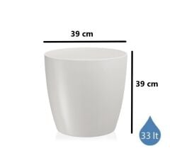 Omnipazar SO-YK06 Yakut Saksı Takımı Separetörlü 33 Litre Kirli Beyaz 3 Adet