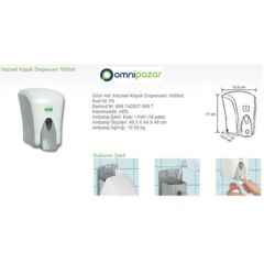 Omnipazar Vialli F6 Köpük Sabun Makinesi Dispenseri Hazneli 1000 ml