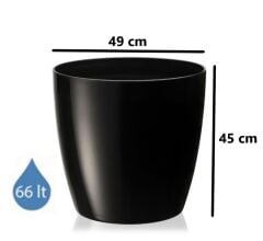 Omnipazar SO-YK07 Yakut Saksı Takımı Separetörlü 66 Litre Siyah 3 Adet