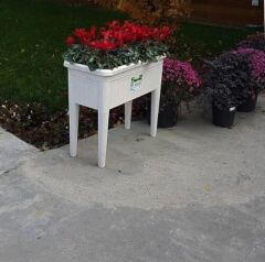 Omnipazar SO-AB03 Ayaklı Bahçe Yetiştirme Saksı 60 Lt Kirli Beyaz 3 Adet