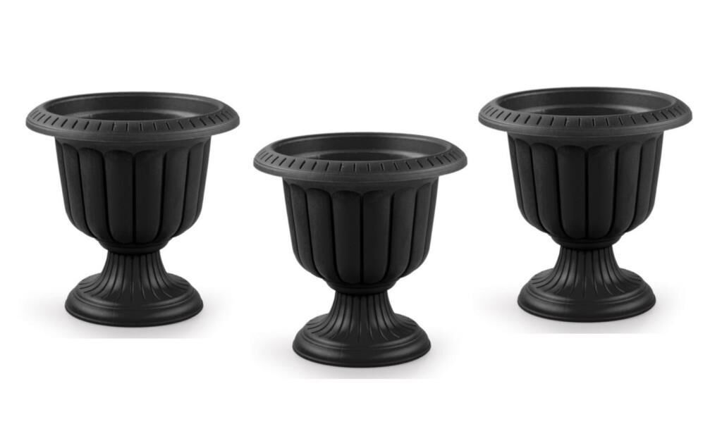 Omnipazar SO-N003 Nergiz Dekoratif Dış Mekan Saksı 47 lt Antrasit 3 Adet