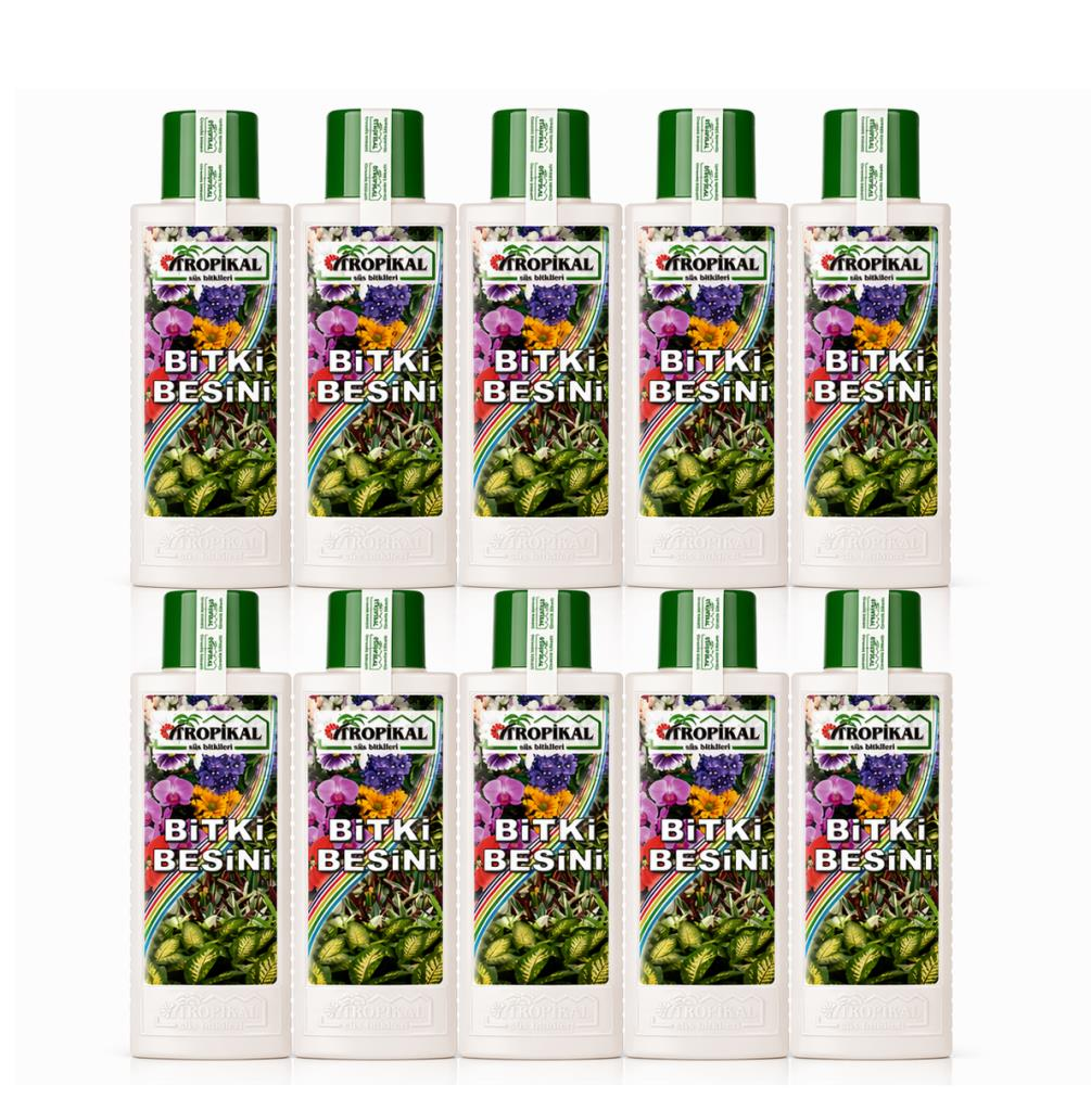 Omnipazar OZN-Tropikal Genel Sıvı Bitki Çiçek Bakım Besini 10 x 225 ml