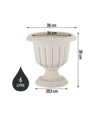 Omnipazar SO-N000 Nergiz Dekoratif Saksı Takımı 6 Litre No 0