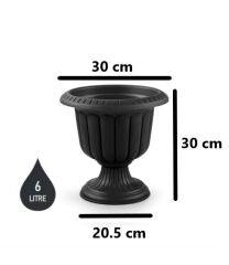 Omnipazar SO-N000 Nergiz Dekoratif Saksı Takımı 6 Litre No 0