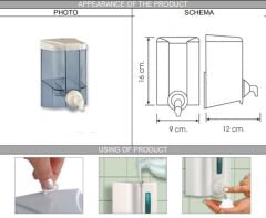 Omnipazar Vialli F2T Köpük Sabun Dispenseri Hazneli Şeffaf 500 ml