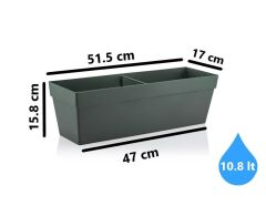 Omnipazar SO-YB02A Dekoratif Askılı Yalı Balkon Saksı 10.8 Litre No 2