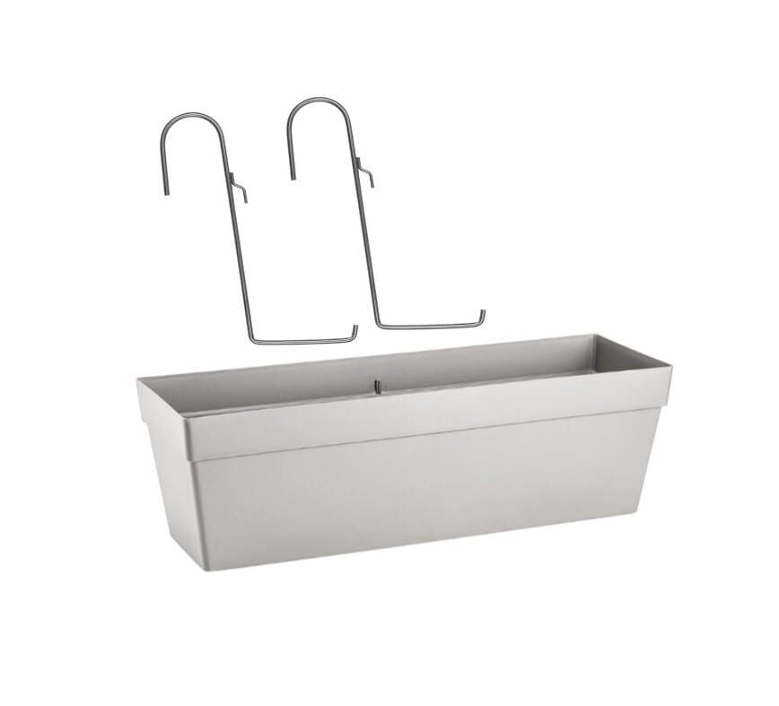 Omnipazar SO-YB02A Dekoratif Askılı Yalı Balkon Saksı 10.8 Litre No 2 Kirli Beyaz (113)