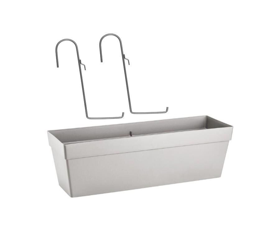 Omnipazar SO-YB02A Dekoratif Askılı Yalı Balkon Saksı 10.8 Litre No 2 Kirli Beyaz (113)