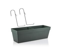 Omnipazar SO-YB02A Askılı Yalı Balkon Saksı 10.8 lt Antrasit 3 Adet