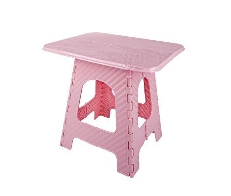 Omnipazar SRL-2007 Plastik Katlanır Sehpa Piknik Oyun Masası No 3 Pembe
