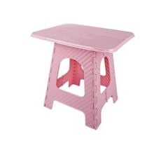 Omnipazar SRL-2007 Plastik Katlanır Sehpa Piknik Oyun Masası No 3 Pembe