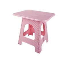Omnipazar SRL-2007 Plastik Katlanır Sehpa Piknik Oyun Masası No 3 Pembe