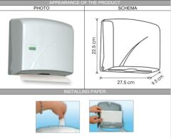 Omnipazar Vialli K1 Z Katlı Kağıt Havlu Dispenseri 200' lü Beyaz