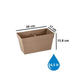 Omnipazar SO-YB01A Askılı Yalı Balkon Saksı 6.5 lt Mocha 3 Adet