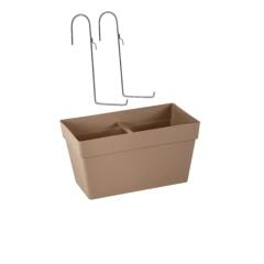 Omnipazar SO-YB01A Askılı Yalı Balkon Saksı 6.5 lt Mocha 3 Adet