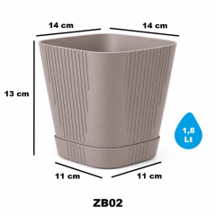 Omnipazar SO-ZB02 Zambak Dekoratif Plastik Saksı 1.8 Litre No:2
