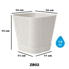 Omnipazar SO-ZB02 Zambak Dekoratif Plastik Saksı 1.8 Litre No:2