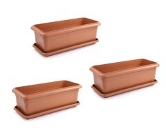 Omnipazar SO-V691 Tabaklı Villa Bahçe Saksı Takımı 39 Lt Kiremit 3 Adet