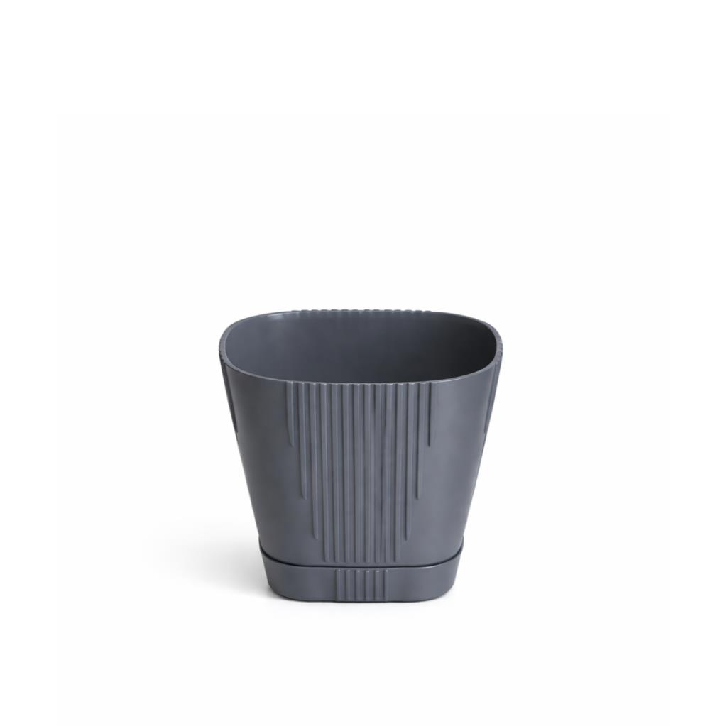 Omnipazar SO-ZB02 Zambak Dekoratif Plastik Saksı 1.8 Litre No:2 Antrasit (116)