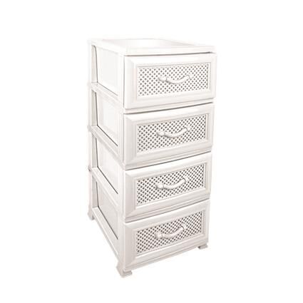 Omnipazar SRL-4001 Delikli Plastik Komidin Mutfak Sebzelik 4 Katlı