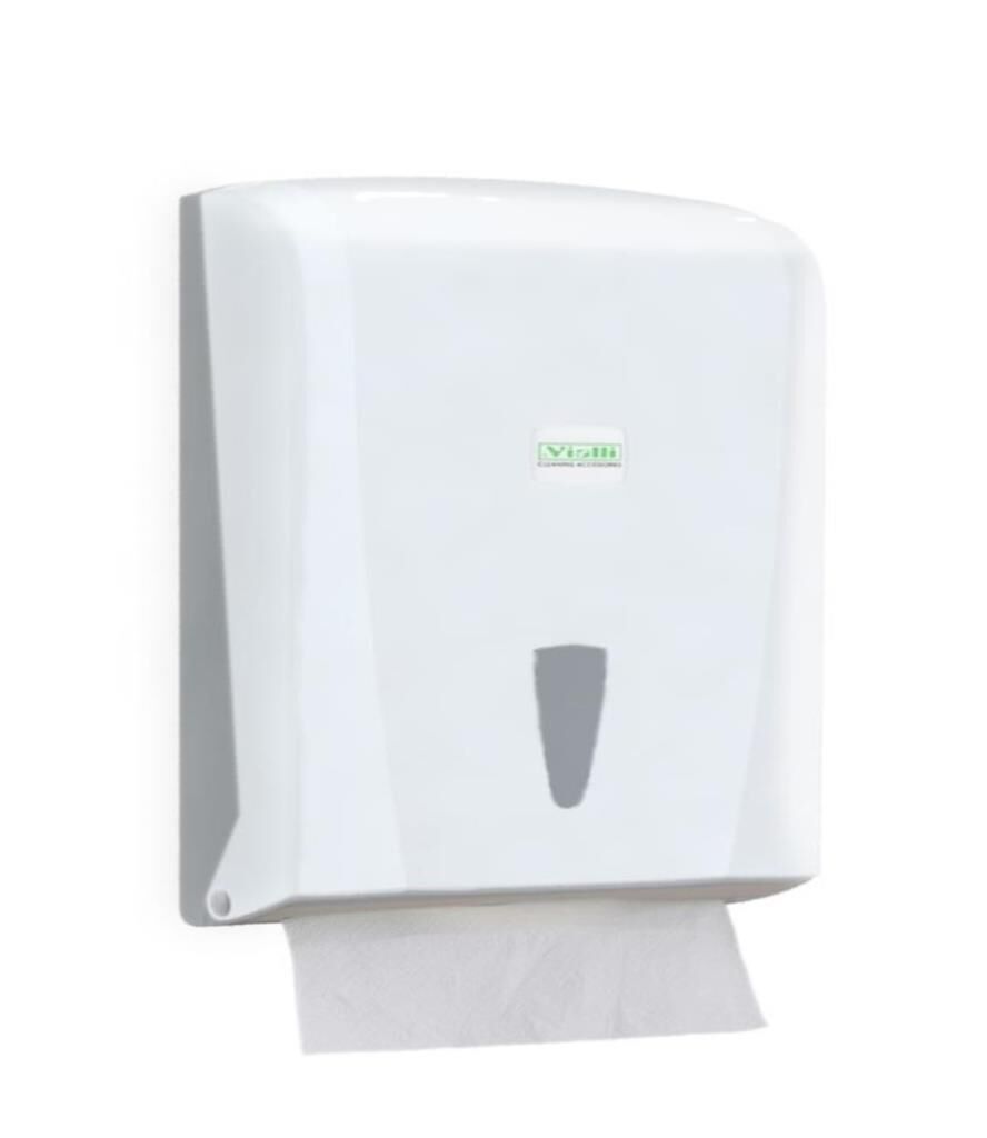 Omnipazar Vialli K21 Z Katlı Kağıt Havlu Dispenseri 400'lü Beyaz