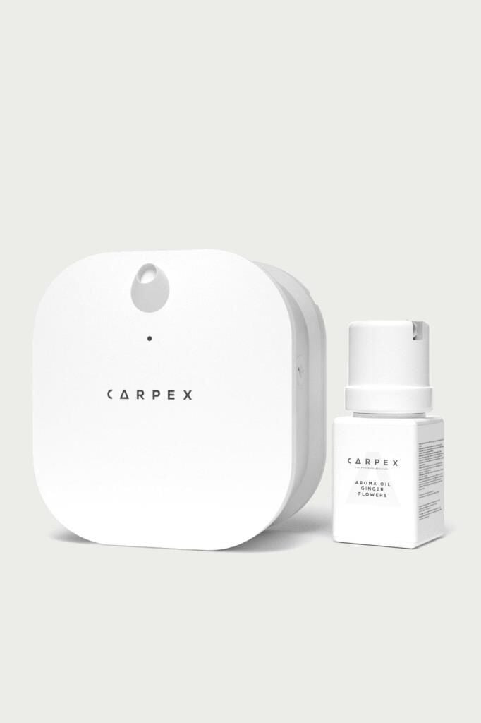 Carpex Difüzör Micro Koku Makinesi Beyaz + 50 ml Koku Kartuşu Ginger Flowers