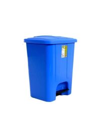 Omnipazar SY-4255 40 lt Köşeli Pedallı Plastik Çöp Kovası (İç Kovasız) Mavi
