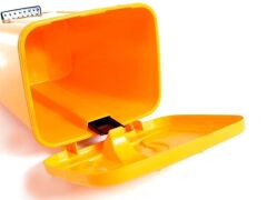 Omnipazar SY-4255 40 lt Köşeli Pedallı Plastik Çöp Kovası (İç Kovasız) Mavi