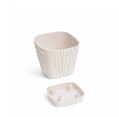 SO-ZB04 Zambak Dekoratif Plastik Saksı 5.6 Lt No:4 Kirli Beyaz 6 Adet